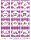 Printable Buffalo Plaid Easter Cupcake Toppers, by SUNSHINETULIPDESIGN