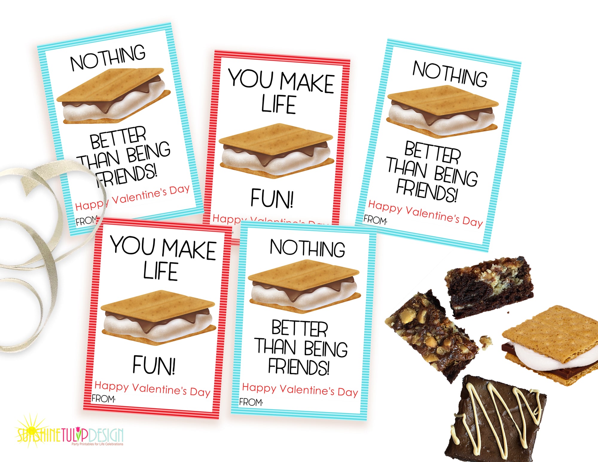 Printable Valentines Day Cards, Kid's Valentine's Cards, Instant Downl ...